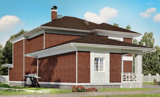 315-001-П Проект двухэтажного дома, гараж, просторный дом из кирпича Лодейное Поле | Проекты домов от House Expert