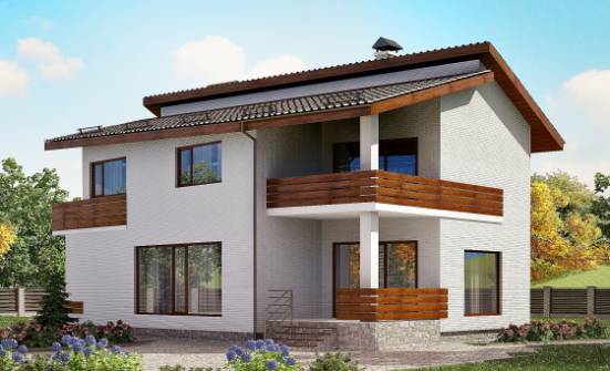 180-009-П Проект двухэтажного дома с мансардой, просторный загородный дом из кирпича Приозерск | Проекты домов от House Expert