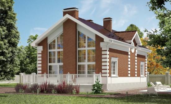 160-009-П Проект двухэтажного дома с мансардой, скромный дом из бризолита Волосово | Проекты домов от House Expert