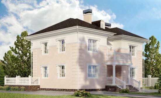 155-005-Л Проект двухэтажного дома, недорогой дом из пеноблока Приозерск | Проекты домов от House Expert