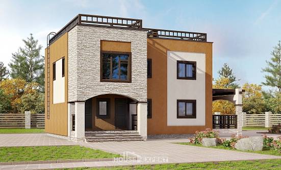 150-010-Л Проект двухэтажного дома, красивый дом из кирпича Гатчина | Проекты домов от House Expert