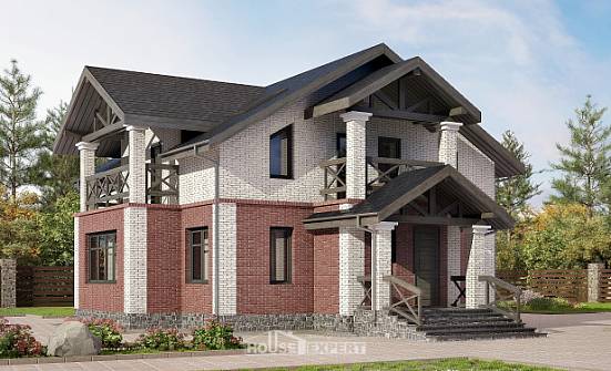 160-014-Л Проект двухэтажного дома, экономичный загородный дом из газобетона Волосово | Проекты домов от House Expert