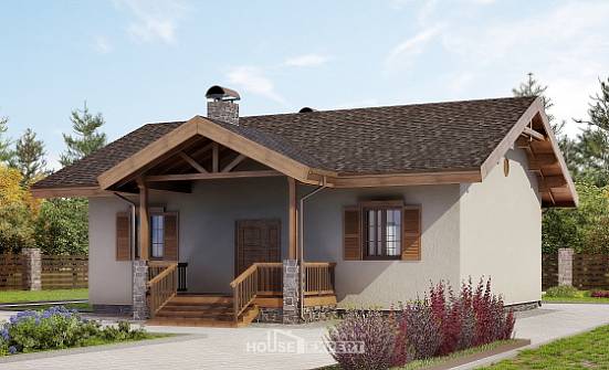 090-002-Л Проект одноэтажного дома, бюджетный коттедж из кирпича Пикалево | Проекты домов от House Expert