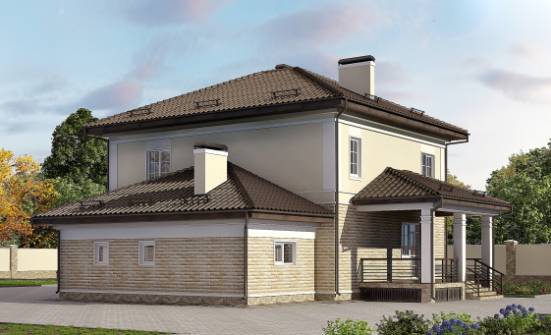 220-007-П Проект двухэтажного дома и гаражом, классический домик из кирпича Луга | Проекты домов от House Expert