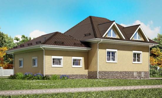 400-001-П Проект трехэтажного дома с мансардой, гараж, красивый дом из пеноблока Сертолово | Проекты домов от House Expert