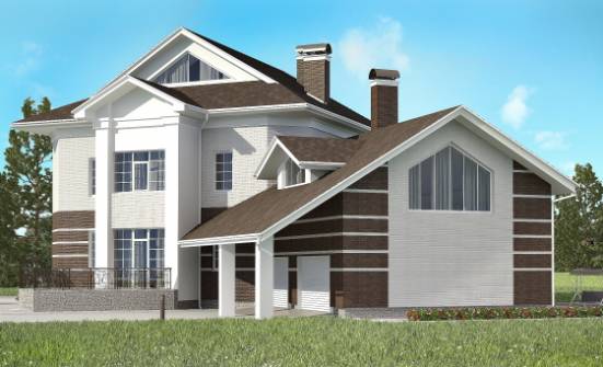 410-001-П Проект двухэтажного дома, гараж, современный коттедж из кирпича Кингисепп | Проекты домов от House Expert