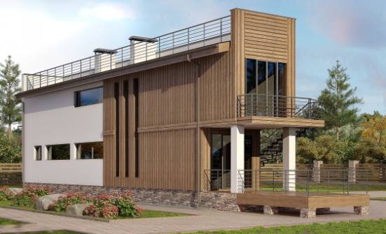 100-003-Л Проект двухэтажного дома, бюджетный дом из газосиликатных блоков Пикалево | Проекты домов от House Expert