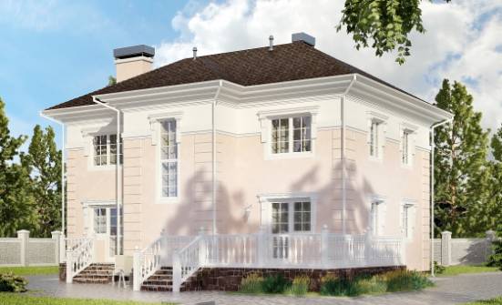 155-005-Л Проект двухэтажного дома, недорогой дом из пеноблока Приозерск | Проекты домов от House Expert