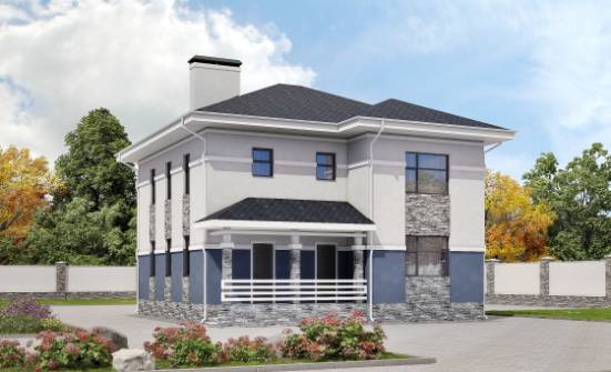 150-014-Л Проект двухэтажного дома, доступный дом из арболита Выборг | Проекты домов от House Expert
