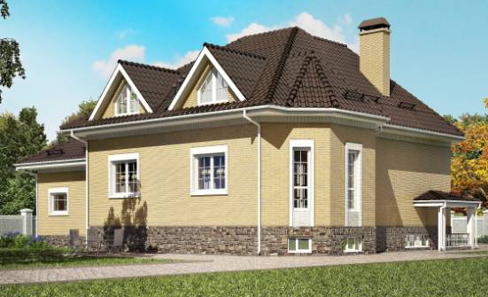 400-001-П Проект трехэтажного дома с мансардой, гараж, красивый дом из пеноблока Сертолово | Проекты домов от House Expert