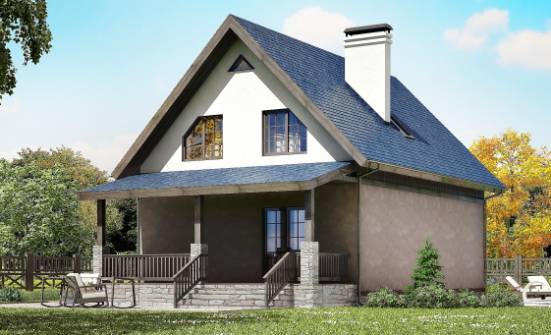 130-003-П Проект двухэтажного дома с мансардным этажом, недорогой загородный дом из газобетона Шлиссельбург | Проекты домов от House Expert