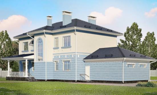 285-003-Л Проект двухэтажного дома и гаражом, современный дом из кирпича Сланцы | Проекты домов от House Expert