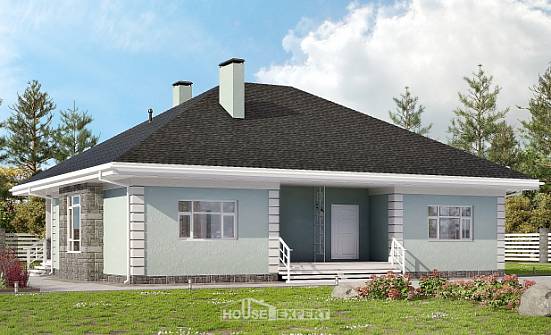 135-003-Л Проект одноэтажного дома, простой дом из газобетона СПб | Проекты домов от House Expert