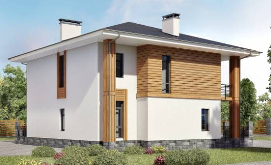 180-015-П Проект двухэтажного дома, современный дом из твинблока Гатчина | Проекты домов от House Expert