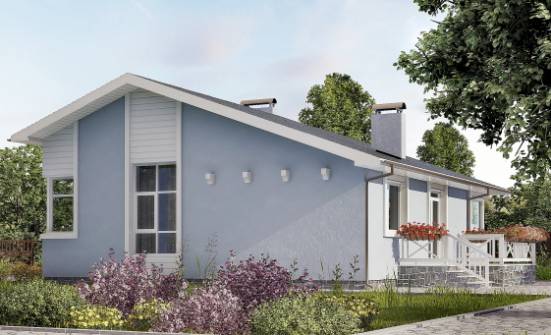 110-003-Л Проект одноэтажного дома, уютный коттедж из бризолита Луга | Проекты домов от House Expert