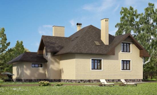 275-003-П Проект двухэтажного дома с мансардой и гаражом, классический дом из кирпича Кириши | Проекты домов от House Expert