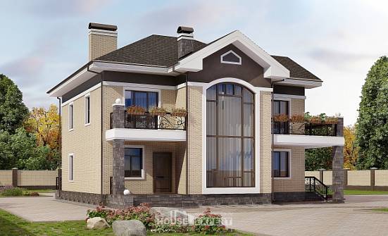 200-006-П Проект двухэтажного дома, простой коттедж из кирпича СПб | Проекты домов от House Expert