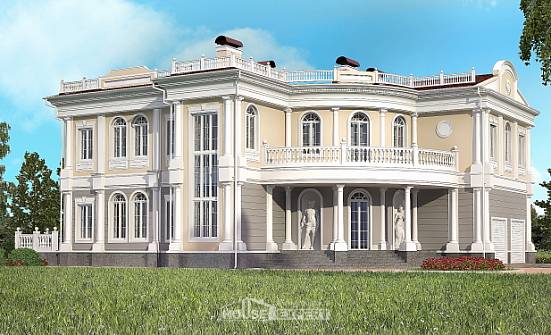 505-001-П Проект двухэтажного дома и гаражом, красивый загородный дом из керамзитобетонных блоков Светогорск | Проекты домов от House Expert