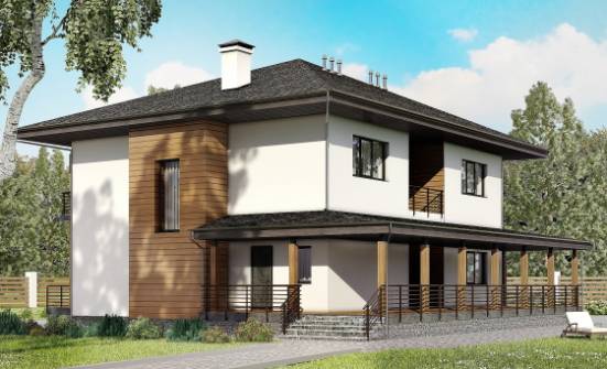 245-001-П Проект двухэтажного дома, средний домик из теплоблока Тосно | Проекты домов от House Expert