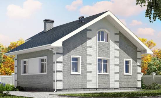 115-001-Л Проект двухэтажного дома мансардой, недорогой коттедж из бризолита Пикалево | Проекты домов от House Expert