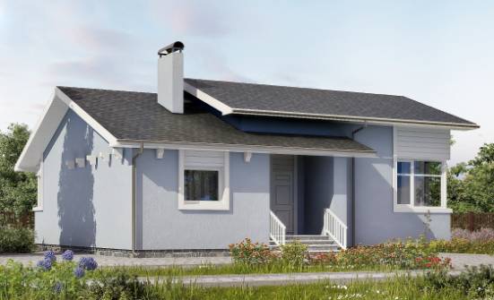 110-003-Л Проект одноэтажного дома, уютный коттедж из бризолита Луга | Проекты домов от House Expert