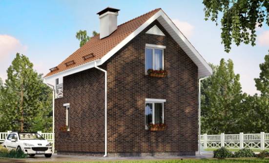 045-001-Л Проект двухэтажного дома с мансардой, маленький домик из теплоблока Сертолово | Проекты домов от House Expert