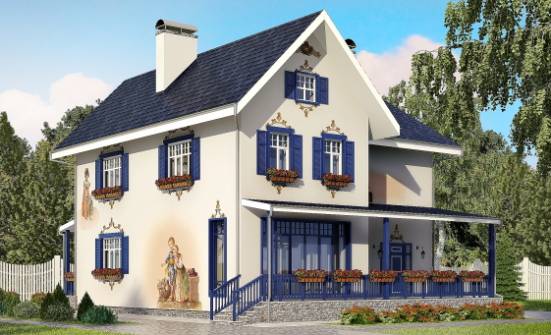 180-003-П Проект двухэтажного дома, красивый загородный дом из кирпича Всеволожск | Проекты домов от House Expert