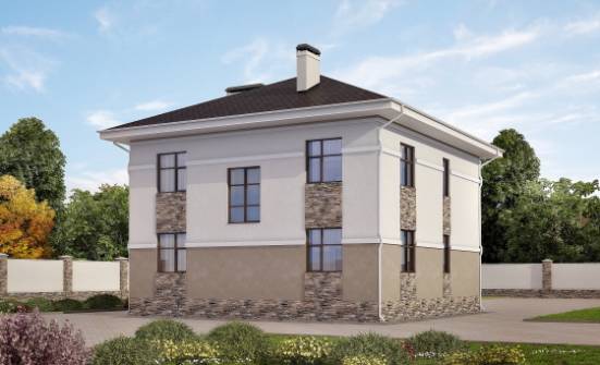 150-014-П Проект двухэтажного дома, недорогой загородный дом из газобетона Ивангород | Проекты домов от House Expert