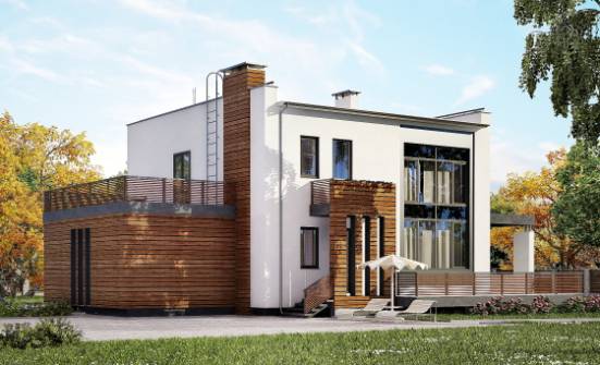 220-003-П Проект двухэтажного дома, гараж, средний дом из теплоблока Кингисепп | Проекты домов от House Expert