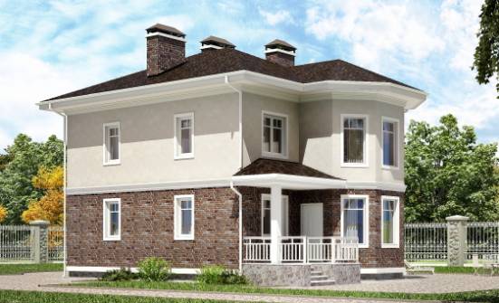 120-001-Л Проект трехэтажного дома, доступный загородный дом из поризованных блоков Кингисепп | Проекты домов от House Expert