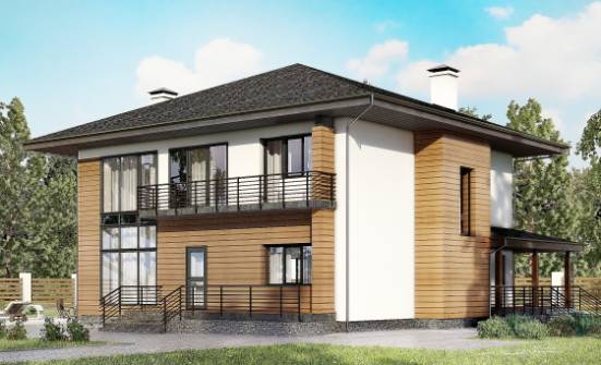 245-001-П Проект двухэтажного дома, средний домик из теплоблока Тосно | Проекты домов от House Expert