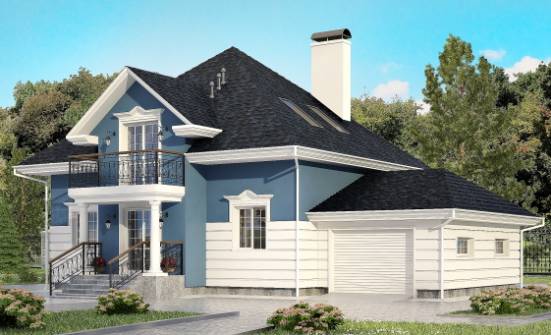 180-002-П Проект двухэтажного дома с мансардой и гаражом, простой домик из кирпича Сосновый Бор | Проекты домов от House Expert