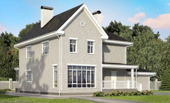 190-001-Л Проект двухэтажного дома, гараж, простой дом из кирпича Шлиссельбург | Проекты домов от House Expert