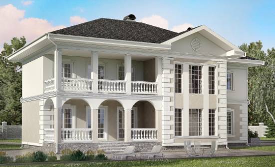 340-002-П Проект двухэтажного дома, гараж, огромный дом из кирпича Волосово | Проекты домов от House Expert