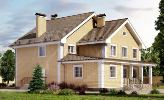 320-003-Л Проект двухэтажного дома, уютный домик из твинблока Тихвин | Проекты домов от House Expert