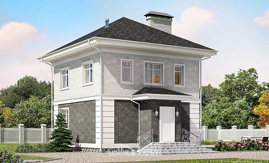 090-003-П Проект двухэтажного дома, небольшой домик из твинблока Пикалево | Проекты домов от House Expert