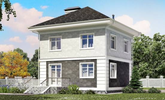 090-003-П Проект двухэтажного дома, небольшой домик из твинблока Пикалево | Проекты домов от House Expert
