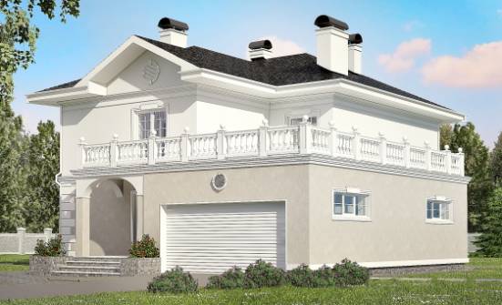 340-002-П Проект двухэтажного дома, гараж, огромный дом из кирпича Волосово | Проекты домов от House Expert