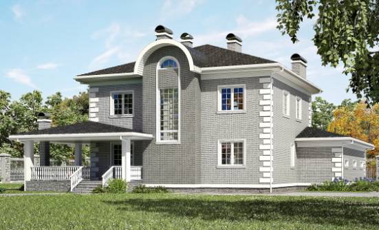 245-004-Л Проект двухэтажного дома, гараж, средний коттедж из кирпича Санкт-Петербург | Проекты домов от House Expert