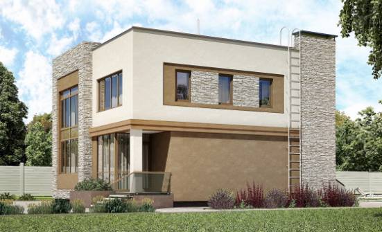 185-001-П Проект двухэтажного дома, просторный дом из бризолита СПб | Проекты домов от House Expert