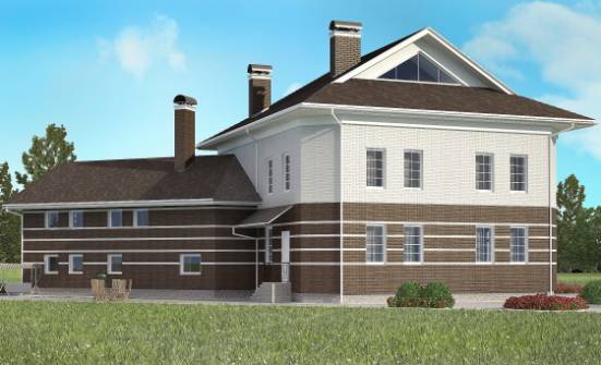 410-001-П Проект двухэтажного дома, гараж, современный коттедж из кирпича Кингисепп | Проекты домов от House Expert