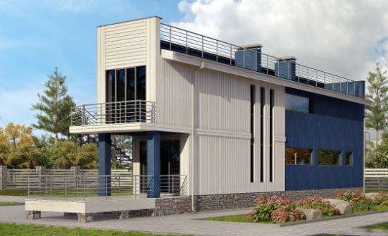 100-003-П Проект двухэтажного дома, недорогой дом из газосиликатных блоков Луга | Проекты домов от House Expert