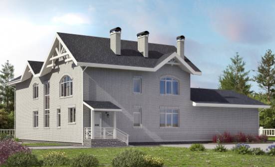340-004-П Проект двухэтажного дома, большой загородный дом из бризолита Бокситогорск | Проекты домов от House Expert