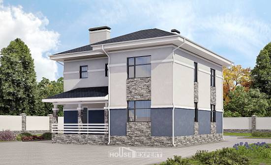 150-014-Л Проект двухэтажного дома, доступный дом из арболита Выборг | Проекты домов от House Expert