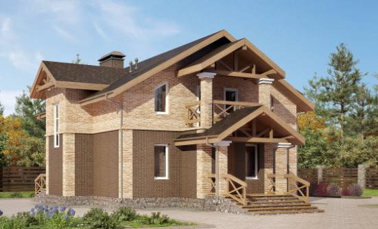 160-014-П Проект двухэтажного дома, небольшой коттедж из бризолита Сертолово | Проекты домов от House Expert