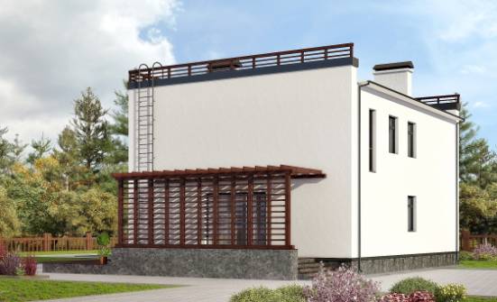 215-002-П Проект двухэтажного дома, простой коттедж из арболита Сертолово | Проекты домов от House Expert
