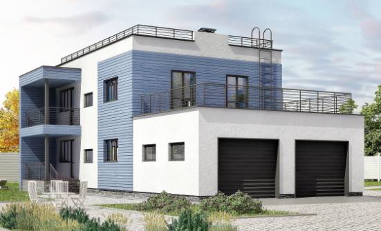 180-012-Л Проект двухэтажного дома и гаражом, красивый коттедж из кирпича Лодейное Поле | Проекты домов от House Expert