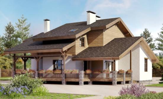 210-006-П Проект двухэтажного дома с мансардой, простой дом из кирпича Светогорск | Проекты домов от House Expert