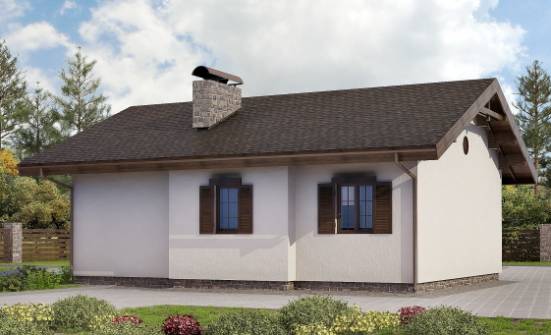 090-002-П Проект одноэтажного дома, доступный домик из кирпича Луга | Проекты домов от House Expert