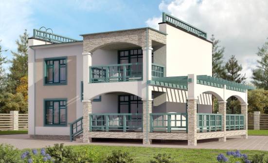 150-010-П Проект двухэтажного дома, скромный дом из кирпича Кириши | Проекты домов от House Expert